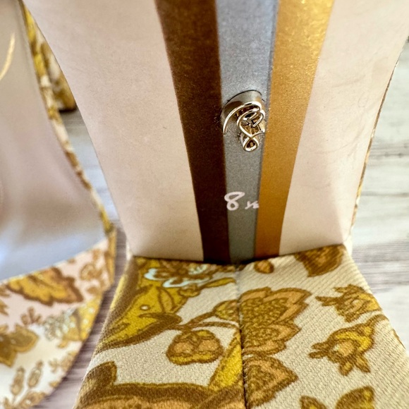 Sam Edelman Yellow Floral Sandals 8.5 size - Picture 6 of 7